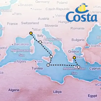 May 2nd, 2026  - Eastern Mediterranean from Savona Cruise on the Costa Fortuna