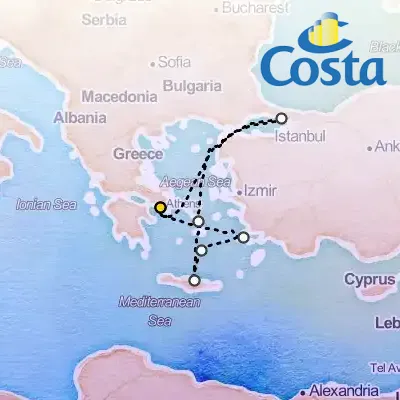 August 8th, 2025  - Eastern Mediterranean from Athens (Piraeus) Cruise on the Costa Fortuna
