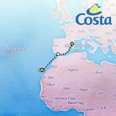 December 15th, 2025  - Western Mediterranean from Barcelona Cruise on the Costa Fortuna