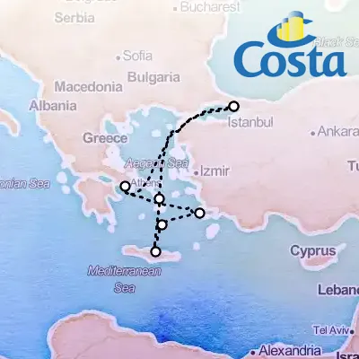 July 6th, 2025  - Eastern Mediterranean from Istanbul Cruise on the Costa Fortuna