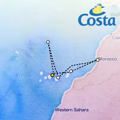 March 9th, 2026  - Western Mediterranean from Santa Cruz De Tenerife Cruise on the Costa Fortuna