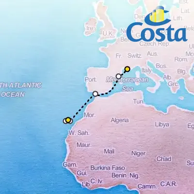 December 14th, 2025  - Western Mediterranean from Marseille Cruise on the Costa Fortuna