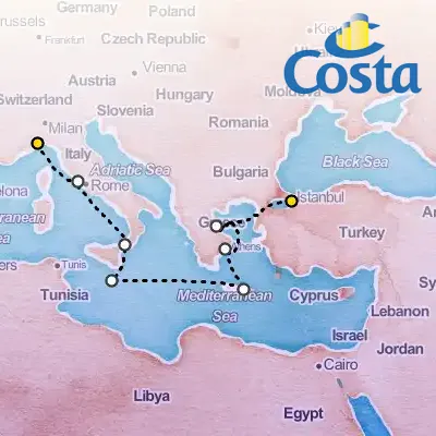 May 2nd, 2026  - Eastern Mediterranean from Savona Cruise on the Costa Fortuna