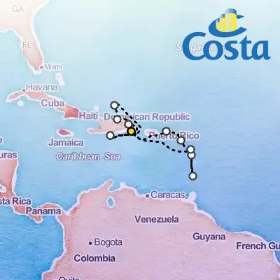 February 22nd, 2026  - Western Caribbean from Casa de Campo & La Romana Cruise on the Costa Pacifica