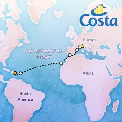 March 15th, 2026 - La Romana to Savona Cruise on the Costa Pacifica