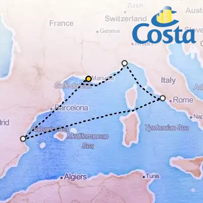 March 31st, 2026  - Western Mediterranean from Marseille Cruise on the Costa Pacifica
