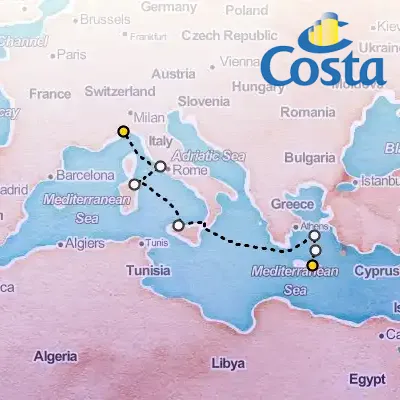 September 6th, 2025  - Western Mediterranean from Heraklion Cruise on the Costa Pacifica