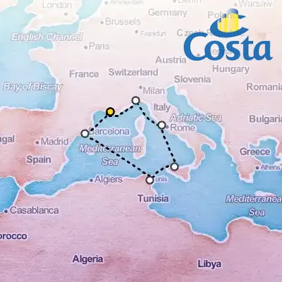 November 9th, 2025  - Western Mediterranean from Marseille Cruise on the Costa Pacifica