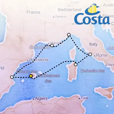 August 26th, 2025  - Western Mediterranean From Palma de Mallorca Cruise on the Costa Pacifica