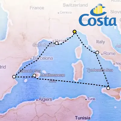 October 4th, 2025  - Western Mediterranean from Savona Cruise on the Costa Pacifica