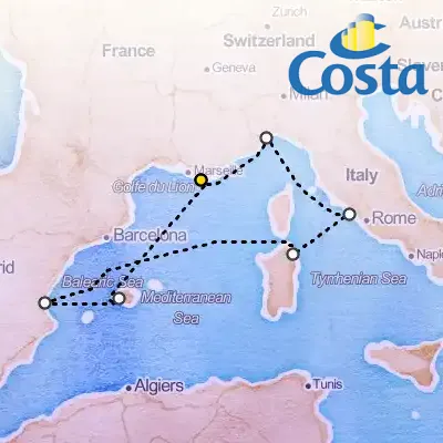 August 31st, 2026  - Western Mediterranean from Toulon, La Seyne Sur Mer Cruise on the Costa Pacifica