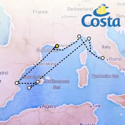 April 5th, 2026  - Western Mediterranean from Marseille Cruise on the Costa Pacifica