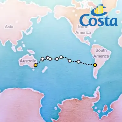 November 12th, 2026  - Round World from Sydney Cruise on the Costa Serena