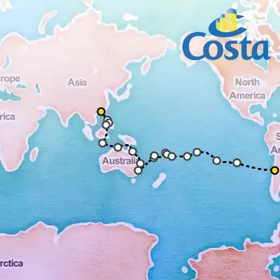 October 23rd, 2026  - Round World From Hong Kong Cruise on the Costa Serena