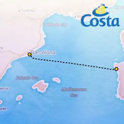 September 7th, 2025  - Western Mediterranean from Barcelona Cruise on the Costa Smeralda