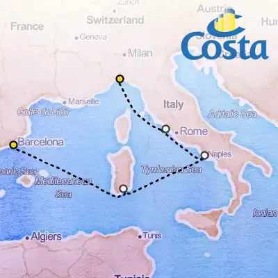 November 16th, 2025  - Western Mediterranean from Barcelona Cruise on the Costa Smeralda