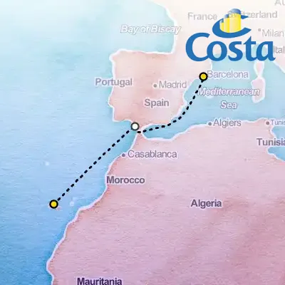 April 5th, 2026  - Transatlantic From S. Cruz de Tenerife Cruise on the Costa Toscana