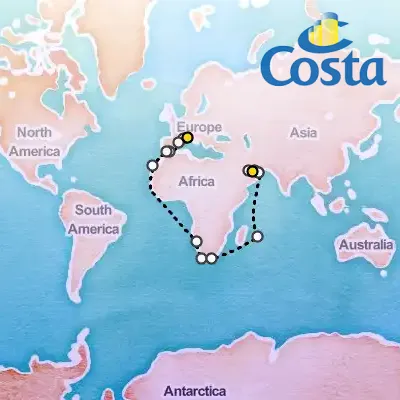 November 13th, 2025  - Transatlantic from Savona Cruise on the Costa Toscana