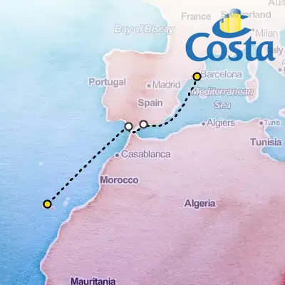 November 15th, 2025  - Transatlantic from Barcelona Cruise on the Costa Toscana