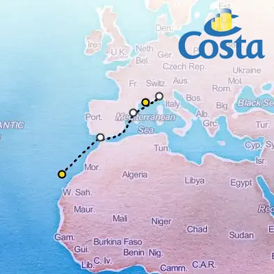 April 5th, 2026  - Transatlantic From S. Cruz de Tenerife Cruise on the Costa Toscana