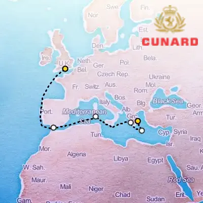 September 29th, 2026  - Mediterranean & Greek Islands Cruise on the Cunard Queen Anne