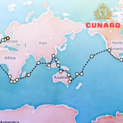 January 6th, 2026  - Full World Voyage on the Cunard Queen Anne