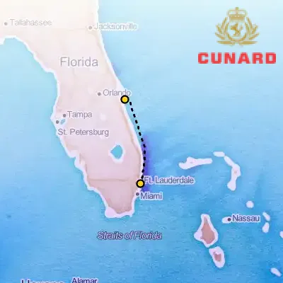 January 10th, 2027  - Southampton to Fort Lauderdale Cruise on the Cunard Queen Anne