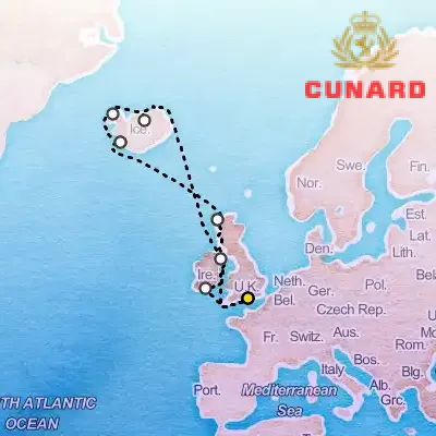 July 26th, 2026  - Iceland & British Isles Cruise on the Cunard Queen Anne