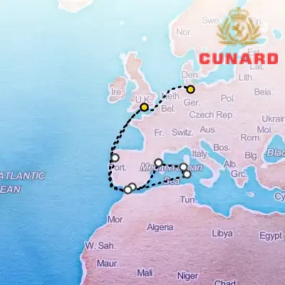 April 5th, 2027  - Spain & Italy Cruise on the Cunard Queen Anne