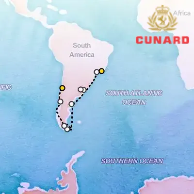 February 8th, 2027  - Rio de Janeiro to San Antonio Voyage on the Cunard Queen Anne