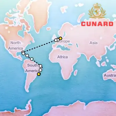January 5th, 2027  - Hamburg & Rio de Janeiro Cruise on the Cunard Queen Anne