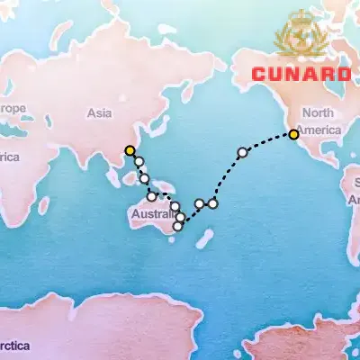 February 27th, 2026  - Hong Kong to Los Angeles Cruise on the Cunard Queen Anne