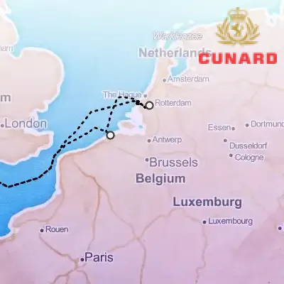 October 9th, 2026  - Rotterdam & Zeebrugge Short Break on the Cunard Queen Anne