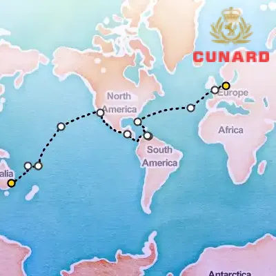 March 17th, 2026  - Sydney to Hamburg Cruise on the Cunard Queen Anne