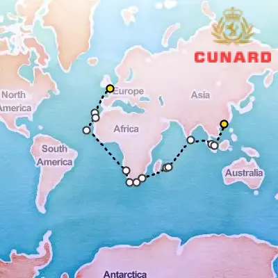 January 11th, 2026  - Southampton to Hong Kong Cruise on the Cunard Queen Anne