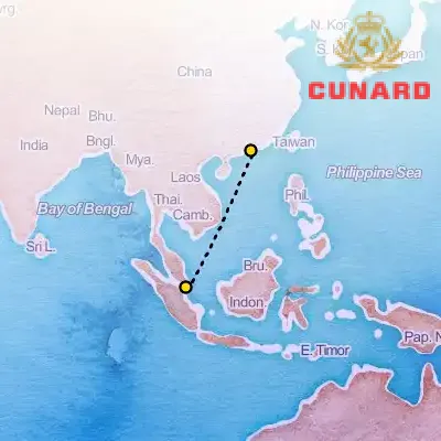 February 22nd, 2026  - Singapore to Hong Kong Cruise on the Cunard Queen Anne