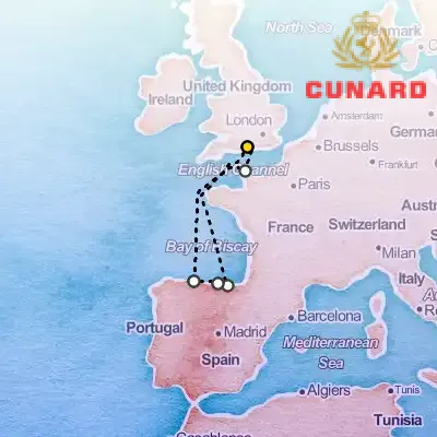 October 25th, 2026  - Spain & France Cruise on the Cunard Queen Anne