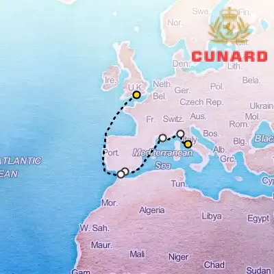 September 12th, 2026  - Western Mediterranean Cruise on the Cunard Queen Anne