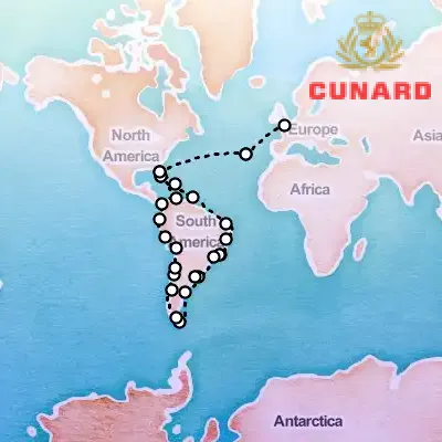 January 10th, 2027  - South America Discovery Cruise on the Cunard Queen Anne