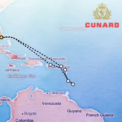 December 17th, 2026  - Caribbean Celebration on the Cunard Queen Elizabeth