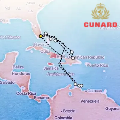 January 19th, 2027  - Caribbean Cruise on the Cunard Queen Elizabeth