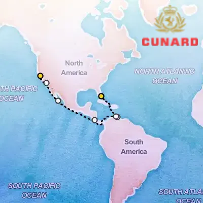 September 28th, 2025  - San Francisco to Miami Cruise on the Cunard Queen Elizabeth