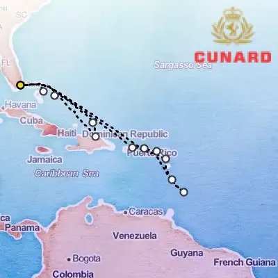 January 28th, 2027  - Caribbean Cruise on the Cunard Queen Elizabeth
