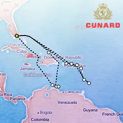 October 15th, 2026  - Caribbean Cruise on the Cunard Queen Elizabeth