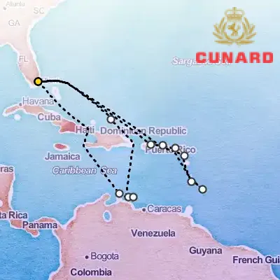 October 27th, 2026  - Caribbean Cruise on the Cunard Queen Elizabeth