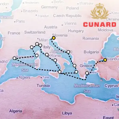 September 17th, 2027  - Mediterranean, Croatia & Greece Cruise on the Cunard Queen Elizabeth