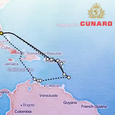 March 18th, 2027  - Caribbean Cruise on the Cunard Queen Elizabeth