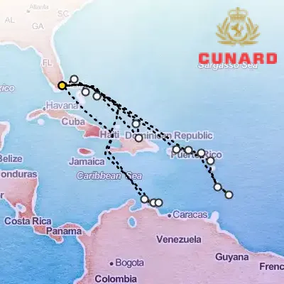 January 7th, 2027  - Caribbean Cruise on the Cunard Queen Elizabeth