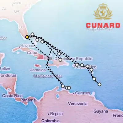 January 19th, 2027  - Caribbean Cruise on the Cunard Queen Elizabeth