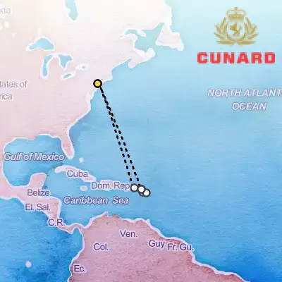 November 17th, 2026  - Eastern Caribbean Cruise on the Cunard Queen Mary 2